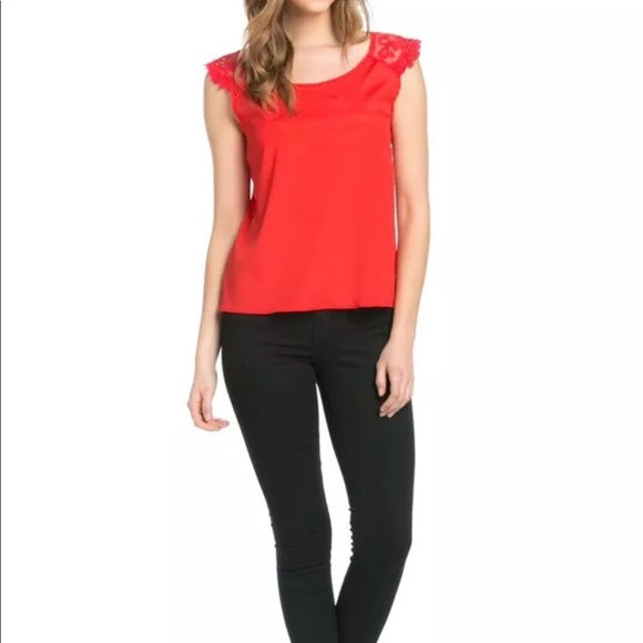 Red Lace Top S-XL - Picture 4 of 4
